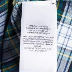 مملوكة مسبقًا Ralph Lauren Green Plaid Oxford Button Front Shirt L