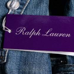 Pre Owned Ralph Lauren Navy Blue Denim Amberley Jeans L Waist 37" 