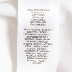 Pre Owned Ralph Lauren White Teddy Print Cotton Knit Crew Neck T-Shirt S