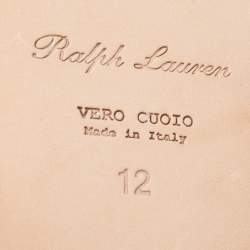 Pre Owned Ralph Lauren Navy Blue Canvas Bow Loafers Size 45