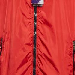 Ralph Lauren Purple Label Red Synthetic Windbreaker Zip-Up Hoodie XL