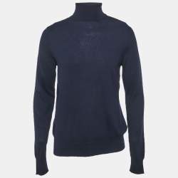 مملوكة مسبقًا Ralph Lauren Purple Label Navy Blue Cashmere Turtle Neck Sweater M
