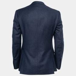 Pre Owned Ralph Lauren Purple Label Dark Blue Wool Tailored Blazer M
