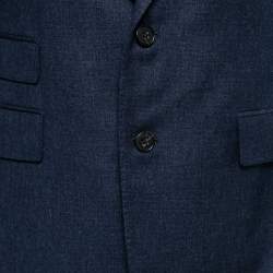Pre Owned Ralph Lauren Purple Label Dark Blue Wool Tailored Blazer M
