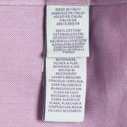 مملوكة مسبقًا   Ralph Lauren Purple Label Lavender Embroidered Oxford Cotton Shirt XS