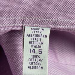مملوكة مسبقًا   Ralph Lauren Purple Label Lavender Embroidered Oxford Cotton Shirt XS
