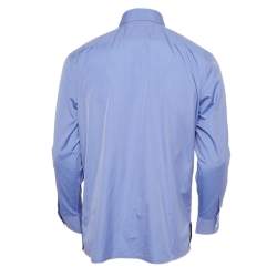 Ralph Lauren Purple Label Blue Cotton Long Sleeve Shirt S