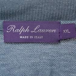 Ralph Lauren Purple Label Blue Cotton Pique Polo T-Shirt XXL