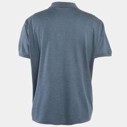 Ralph Lauren Purple Label Blue Cotton Pique Polo T-Shirt XXL