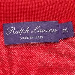 Pre Owned Ralph Lauren Purple Label Red Cotton Pique Polo T-Shirt XXL