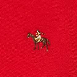 Pre Owned Ralph Lauren Purple Label Red Cotton Pique Polo T-Shirt XXL