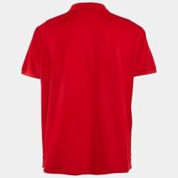 Pre Owned Ralph Lauren Purple Label Red Cotton Pique Polo T-Shirt XXL