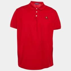 Pre Owned Ralph Lauren Purple Label Red Cotton Pique Polo T-Shirt XXL