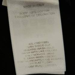 Ralph Lauren Purple Label Black Pique Cotton Polo T-Shirt XXL