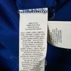 Pre Owned Ralph Lauren Purple Label Blue Embroidered Cotton Polo T-Shirt XXL