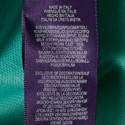 Pre Owned Ralph Lauren Purple Label Blue Embroidered Cotton Pique Polo T-Shirt XXL