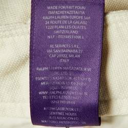 Pre Owned Ralph Lauren Purple Label Cream Cotton Cargo Pants XXL