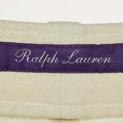 Pre Owned Ralph Lauren Purple Label Cream Cotton Cargo Pants XXL