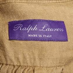 Pre Owned Ralph Lauren Purple Label Beige Button Front Shirt XL