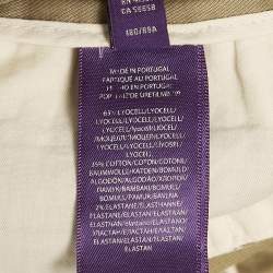 Pre Owned Ralph Lauren Purple Label Dark Beige Cotton Blend Trousers M