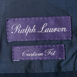 Pre Owned Ralph Lauren Purple Label Blue Wool Custom Fit Suit L/XL