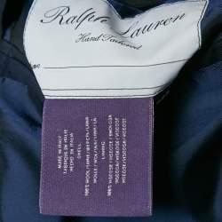 Pre Owned Ralph Lauren Purple Label Blue Wool Custom Fit Suit L/XL