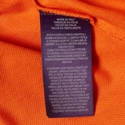 Pre Owned تي شيرت رالف لورين قطن أبيض مطرز بشعار بولو بوني مقاس كبير جدًا - إكس لارج