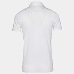 Pre Owned Ralph Lauren Purple Label White Cotton Polo T-Shirt S