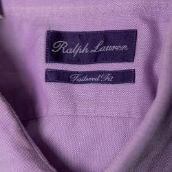 Pre Owned Ralph Lauren Lavender Cotton Logo Embroidered Button Down Shirt S