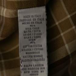 Pre Owned Ralph Lauren Brown Checkered Cotton Button Front Shirt M