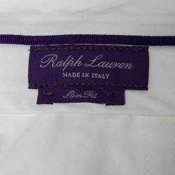 Pre Owned Ralph Lauren Purple Label White Cotton Slim Fit Trousers XXL Waist 38"