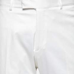 Pre Owned Ralph Lauren Purple Label White Cotton Slim Fit Trousers XXL Waist 38"