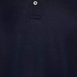 Pre Owned Ralph Lauren Purple Label Navy Blue Cotton Pique Polo T-Shirt XXL