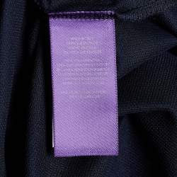 Pre Owned Ralph Lauren Purple Label Navy Blue Cotton Pique Polo T-Shirt XXL