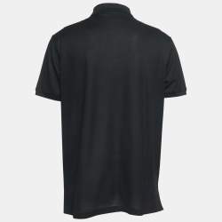 Pre Owned Ralph Lauren Purple Label Black Cotton Pique T-Shirt XL