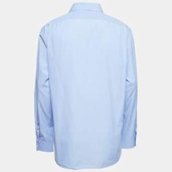 Pre Owned Ralph Lauren Purple Label Blue Cotton Button Front Sartorial Shirt 2XL