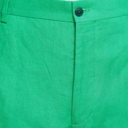 Pre Owned Ralph Lauren Purple Label Green Linen Trousers XXL