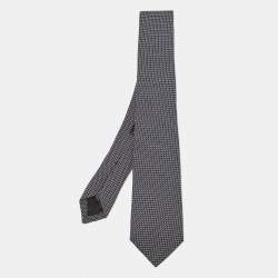 Ralph Lauren Navy Blue Patterned Silk Tie