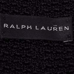 Pre Owned Ralph Lauren Black Knit Silk Skinny Tie