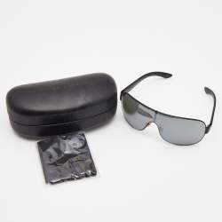 Pre Owned Ralph Lauren Black/Red RL7014 Shield Sunglasses