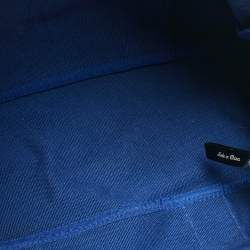 Pre Owned Ralph Lauren Blue Canvas Embroidered Duffel Bag