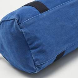 Pre Owned Ralph Lauren Blue Canvas Embroidered Duffel Bag
