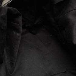 Pre Owned Ralph Lauren Black Leather and Nylon Striped Duffel Bags