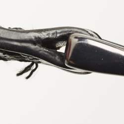 Pre Owned Ralph Lauren Black Leather and Nylon Striped Duffel Bags