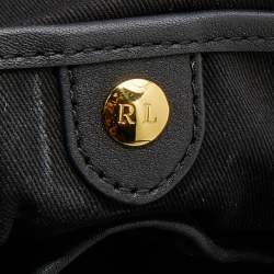 Pre Owned Ralph Lauren Black Leather Briefcase Bag