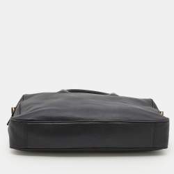 Pre Owned Ralph Lauren Black Leather Briefcase Bag