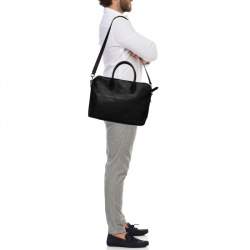 Pre Owned Ralph Lauren Black Leather Briefcase Bag