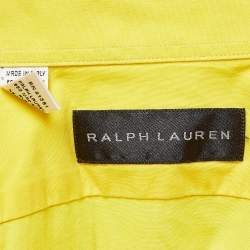 Pre Owned Ralph Lauren Yellow Cotton Long Sleeve Shirts M