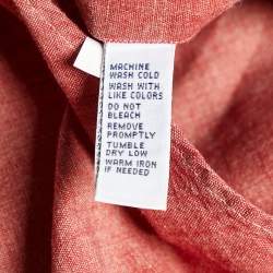 Ralph Lauren Coral Red Cotton Custom Fit Button Down Shirt M