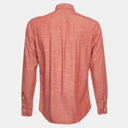 Ralph Lauren Coral Red Cotton Custom Fit Button Down Shirt M